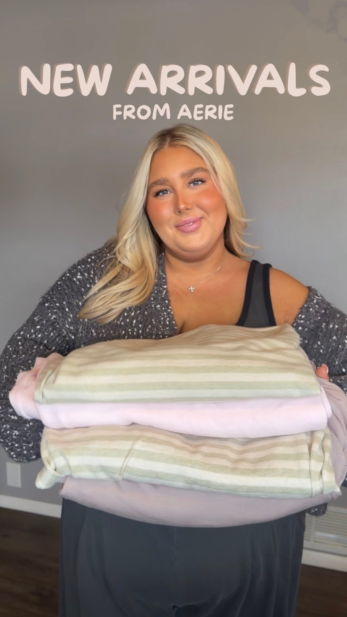 ALL IN A XXL 

3 @aerie outfits that actually get me through winter!  From cold mornings to errands, workouts, and travel days 🤍 All linked on my LTK! #Ad #AeriePartner #AerieREAL #WinterStyle #WinterMustHaves

-Aerie Sunday Soft Crew Sweater 
-Aerie Sunday Soft Trouser 
-OFFLINE by Aerie Thumbs Up Ribbed Wrap Top
-OFFLINE by Aerie OTT Fleece Super Wide Leg Foldover Pant
-Aerie Confetti Cardigan
-Aerie Double Scoop Neck Tank
-Aerie Street Trousers 
-OFFLINE by Aerie Cloud Fleece Oversized Mock Neck Sweatshirt 
-OFFLINE by Aerie Cloud Fleece Baggy Joggers 