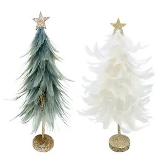 Assorted 14" Feather Leaf Tabletop Christmas Tree by Ashland®, 1pc. | Michaels Stores