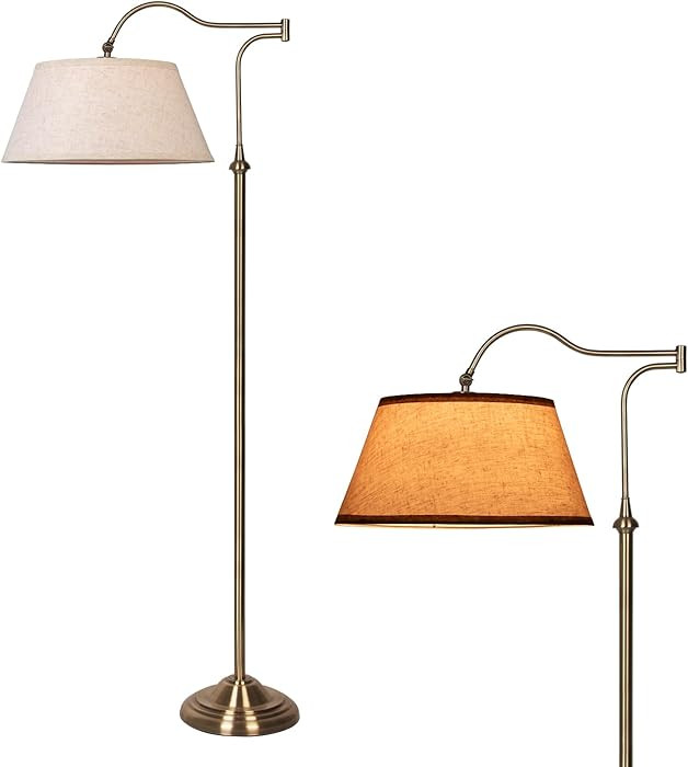 Swing Arm Floor Lamp, Arc Floor Lamps with 180° Adjustable Cantilever for Living Room, Mid Centu... | Amazon (CA)