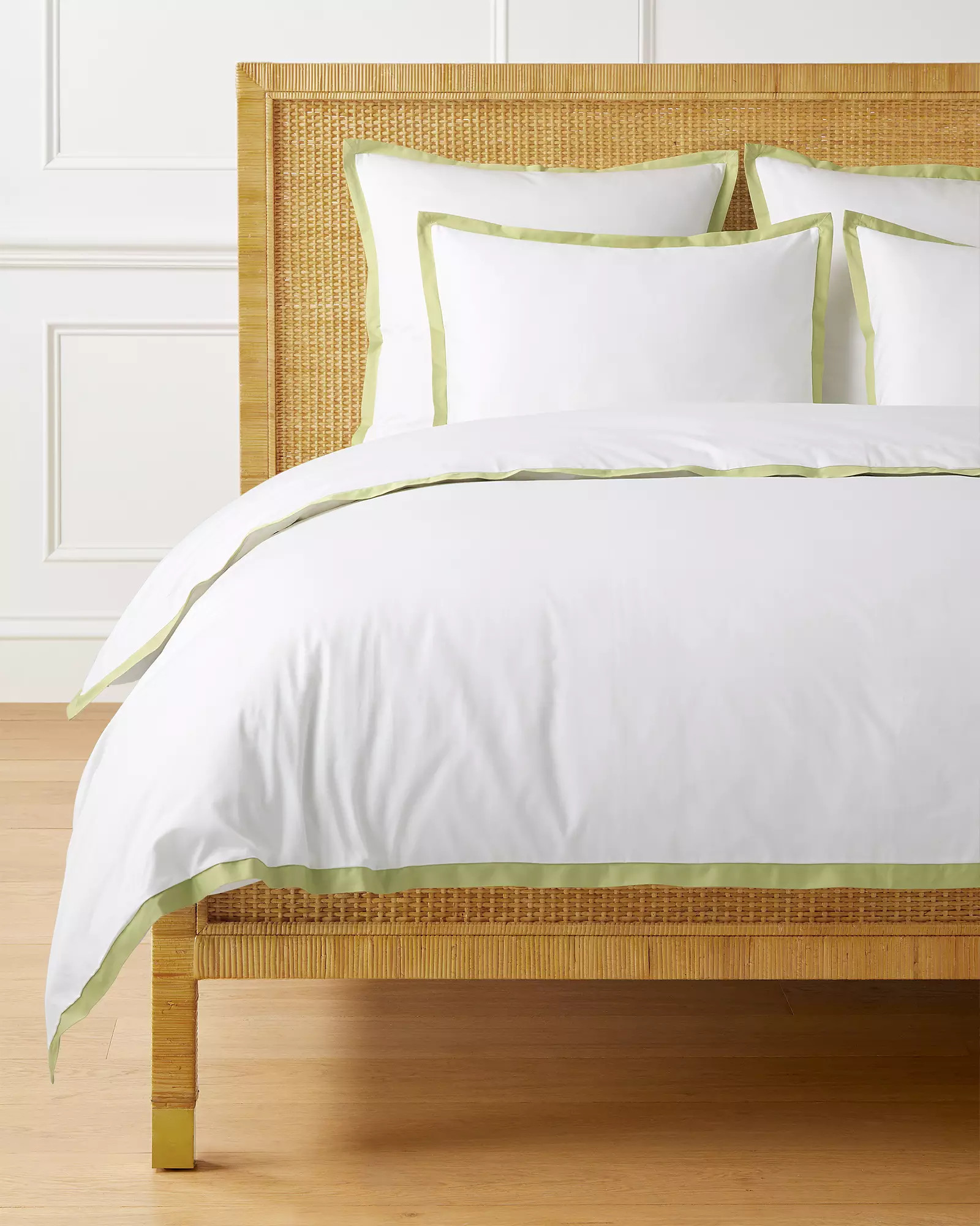 Border Frame Sateen Duvet Cover | Serena and Lily
