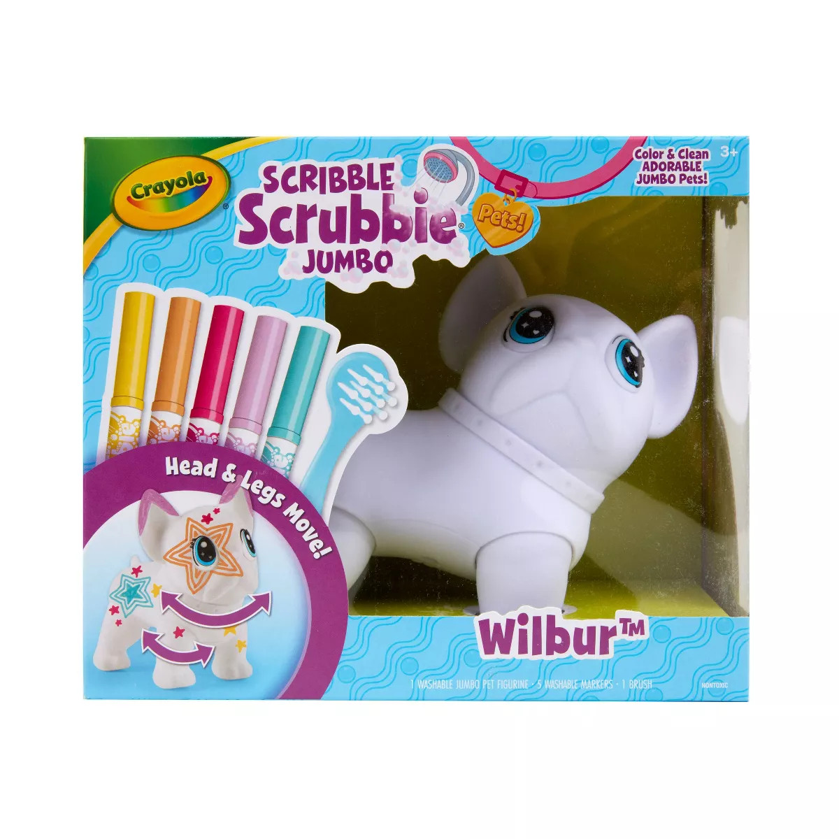 Crayola Scribble Scrubbie Jumbo Pet: Washable Art Kit with Markers & Brush for Kids 3+ | Target