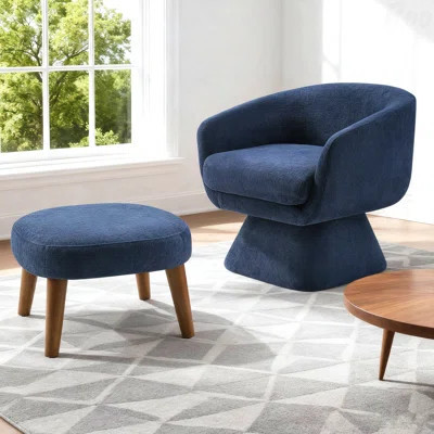 Lazy Chair With Ottoman, Modern Style Casual Lounge Design Accent Chair, Leisure Fabric Upholstered Sofa Chair In Stylish Offices Reading Style Accent | Wayfair North America