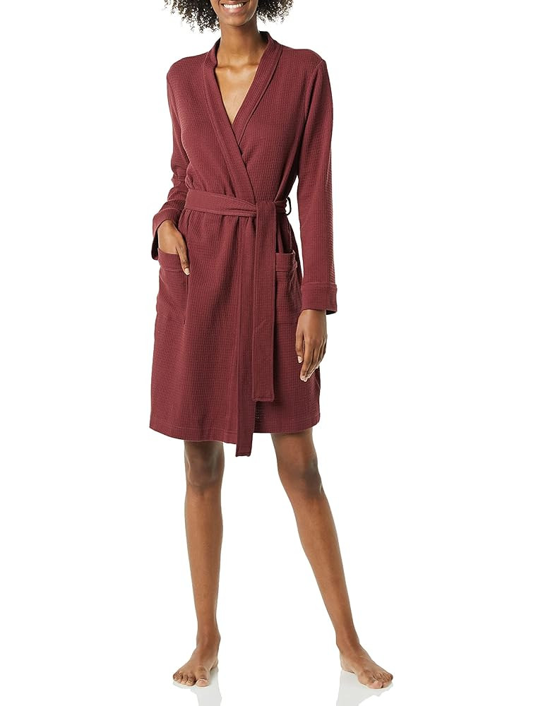 Amazon Essentials Women's Lightweight Waffle Mid-Length Robe (Available in Plus Size) | Amazon (US)