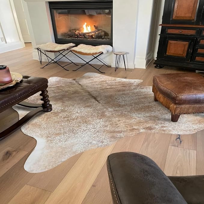 TUMBLEWEED Salt & Pepper Faux Cowhide Rug - Luxurious Cow Print Rug for Versatile Decor - Cowhide... | Amazon (US)