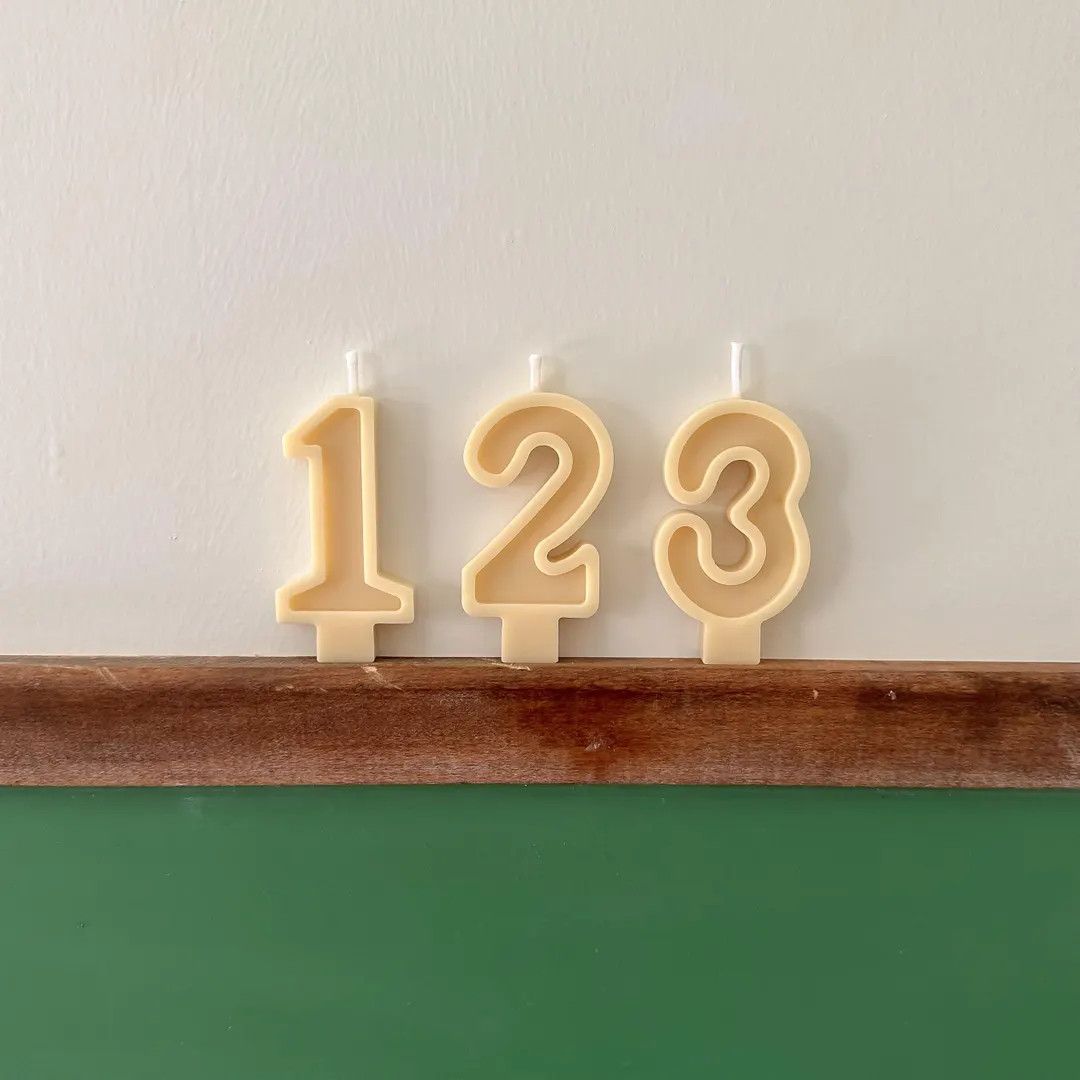 Number Birthday Candles - Butter, Pale Yellow, Birthday Party, Cake Candle, Number Candle, Cake T... | Etsy (US)