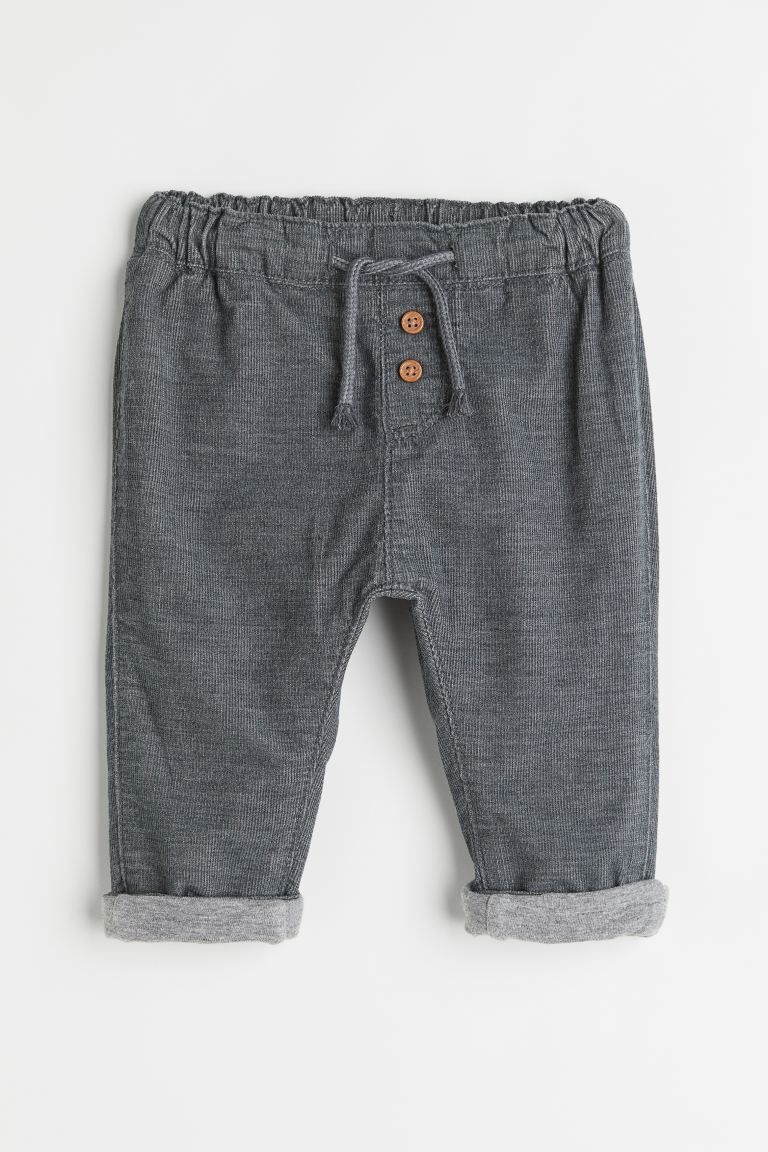 Fully Lined Corduroy Pants - Moss green - Kids | H&M US | H&M (US)