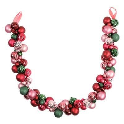 6ft. Burgundy & Green Shatterproof Ball Ornament Garland by Ashland® - Holiday and Christmas Ornaments | Amazon (US)