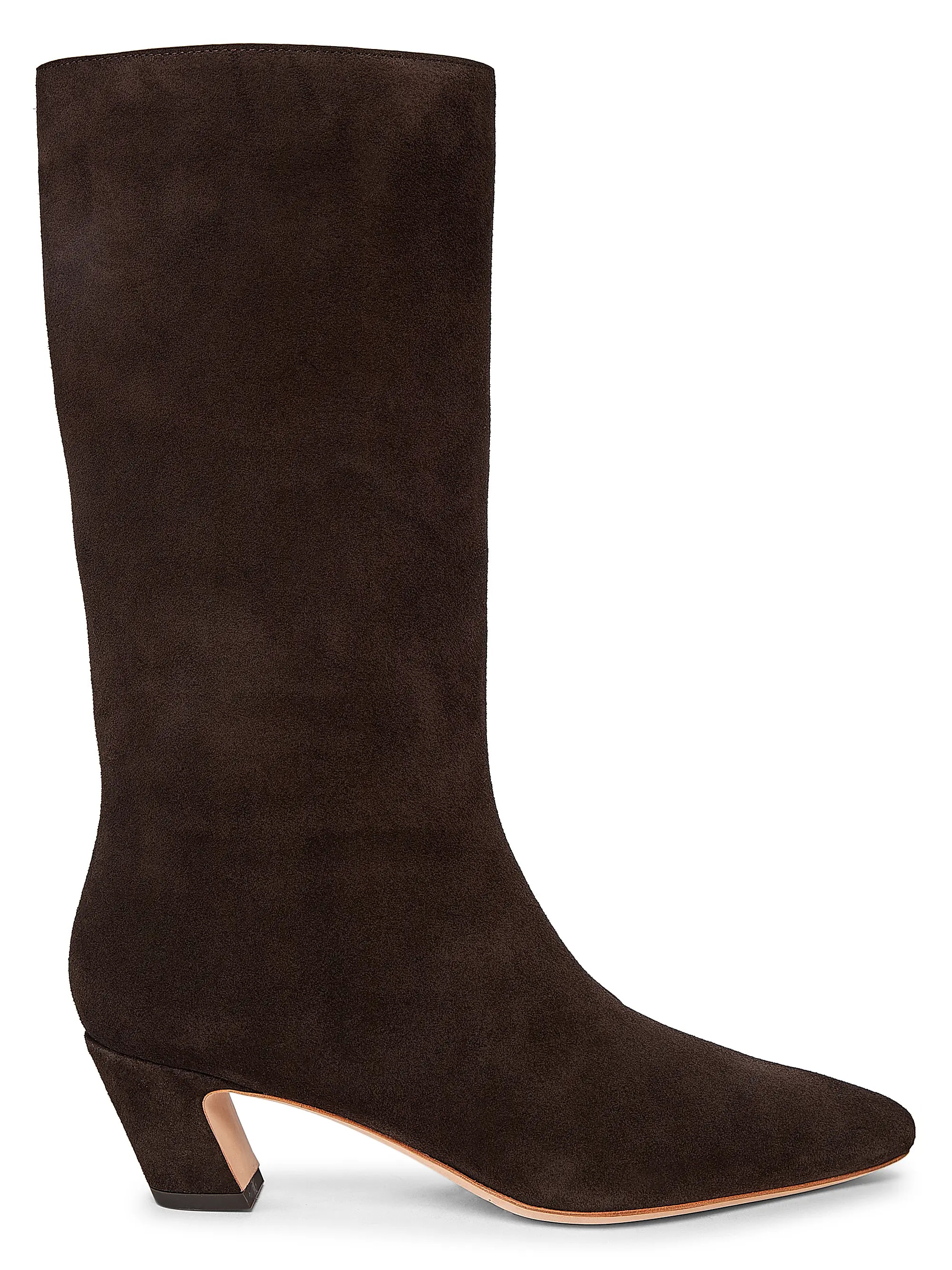 Cleo Suede Curved-Heel Boots | Saks Fifth Avenue