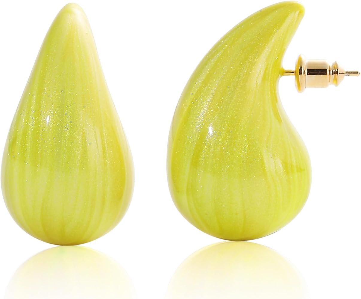 Big Hoop Earrings for Women Trendy, Teardrop Dangle Earrings Jewelry, Hypoallergenic 22K Gold Pla... | Amazon (US)