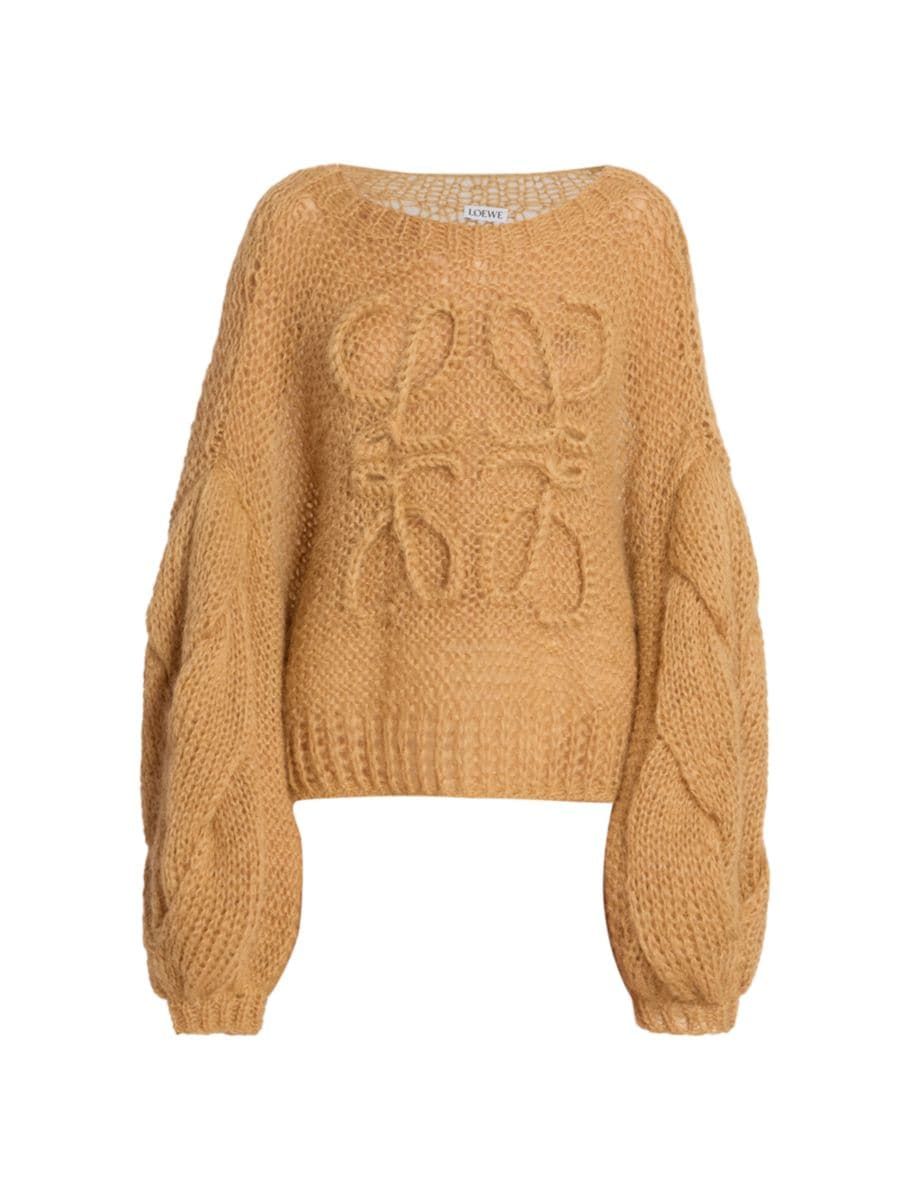 Loewe Anagram Mohair-Blend Logo Sweater | Saks Fifth Avenue