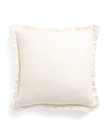 20x20 Meditation Cozy Pillow With Fringe Trim | Marshalls