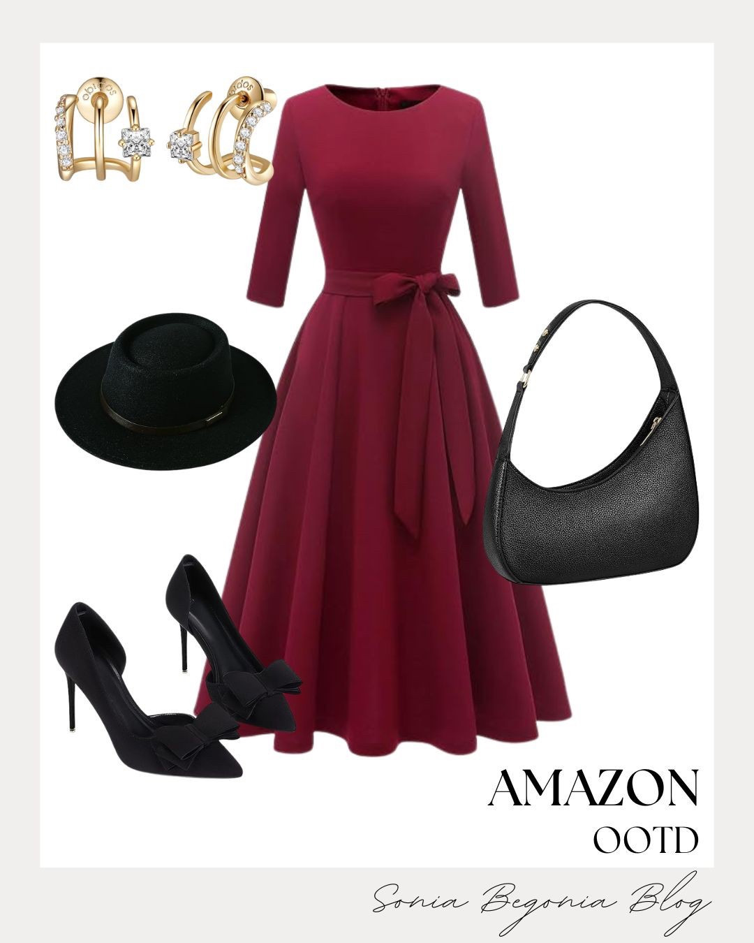 🍎 AMAZON OOTD: Timeless & Chic Look Under $50! 🖤

Steal this sophisticated look perfect for a date night, work, or a holiday event, all for an amazing price! ✨

We are obsessed with the elegant midi dress in a rich, deep berry tone, featuring a flattering fit-and-flare silhouette and a removable waist-cinching tie belt. Balance the feminine dress with sleek black accessories like the pointed-toe pumps with a chic bow detail and a structured black fedora hat. Finish the ensemble with a classic black hobo shoulder bag and sparkling gold ear cuffs for a touch of polish and glamour!

#AmazonOOTD
#AmazonFashion
#MidiDress
#RedDress
#TimelessStyle
#ClassicStyle
#AffordableFashion
#DateNightOutfit
#WorkWear
#GiftsUnder50
#BlackAccessories
#Fedoras
#LTKStyle
#StylingInspo
#BudgetFriendly


#LTKgrwm #LTKootd #LTKFindsUnder50