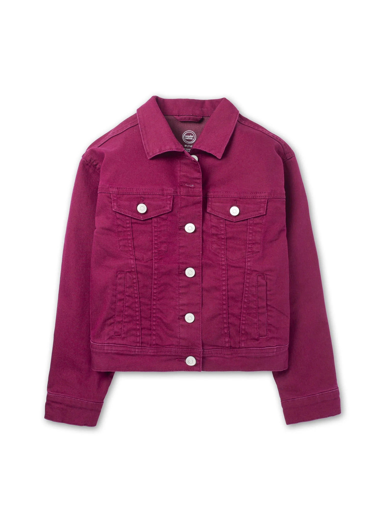 Wonder Nation Girls Denim Jacket, Sizes 4-18 & Plus | Walmart (US)