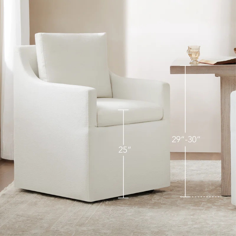 Latitude Run® Hidar Upholstered Dining Armchair with Casters & Reviews | Wayfair | Wayfair North America