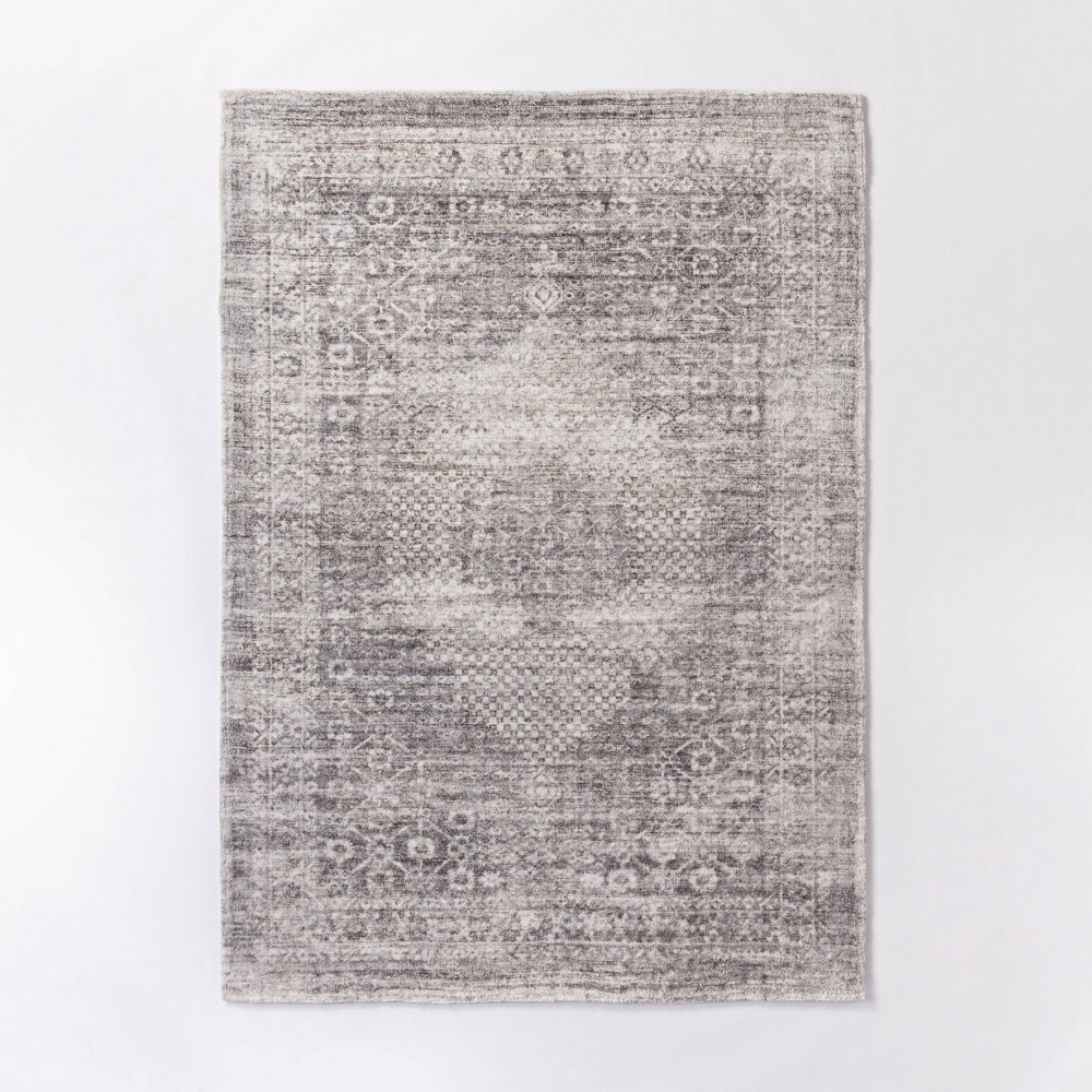 5'x7' Millcreek Distressed Vintage Persian Rug Charcoal - Threshold designed with Studio McGee | Target