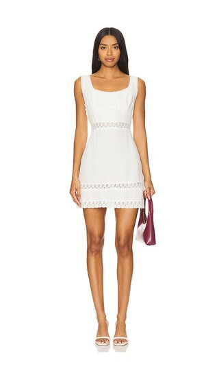 Ronan Mini Dress in Cream | Revolve Clothing (Global)