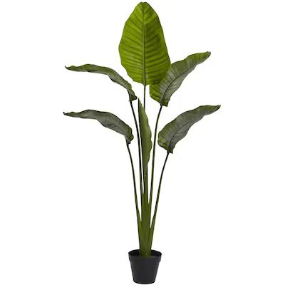 Nearly Natural 64-in Green Indoor/Outdoor Palm Artificial Tree | Lowe's