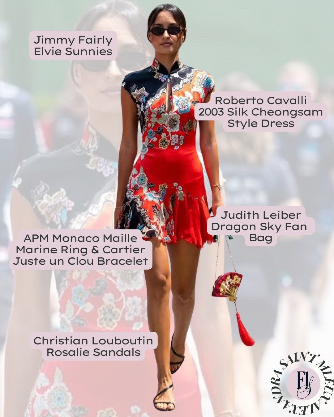 Alexandra Saint Mleux brought vintage glamour to race day in Singapore, wearing a Roberto Cavalli cheongsam-inspired mini dress that turned heads in the paddock. 

#AlexandraSaintMleux #CharlesLeclerc #SingaporeGP #RobertoCavalli #VintageStyle #F1Styled #F1WAGStyle #WAGStyle #f1wag #f1wagfashion #LTKstyle #RaceDayLook #PaddockStyle