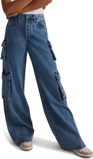 The Carly Wide Leg Cargo Jeans | Nordstrom