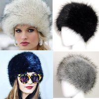 Women Fluffy Faux Fur Russian Hat Lady Thick Fluffy Ski Caps Winter Warm Hats | Miravia ES