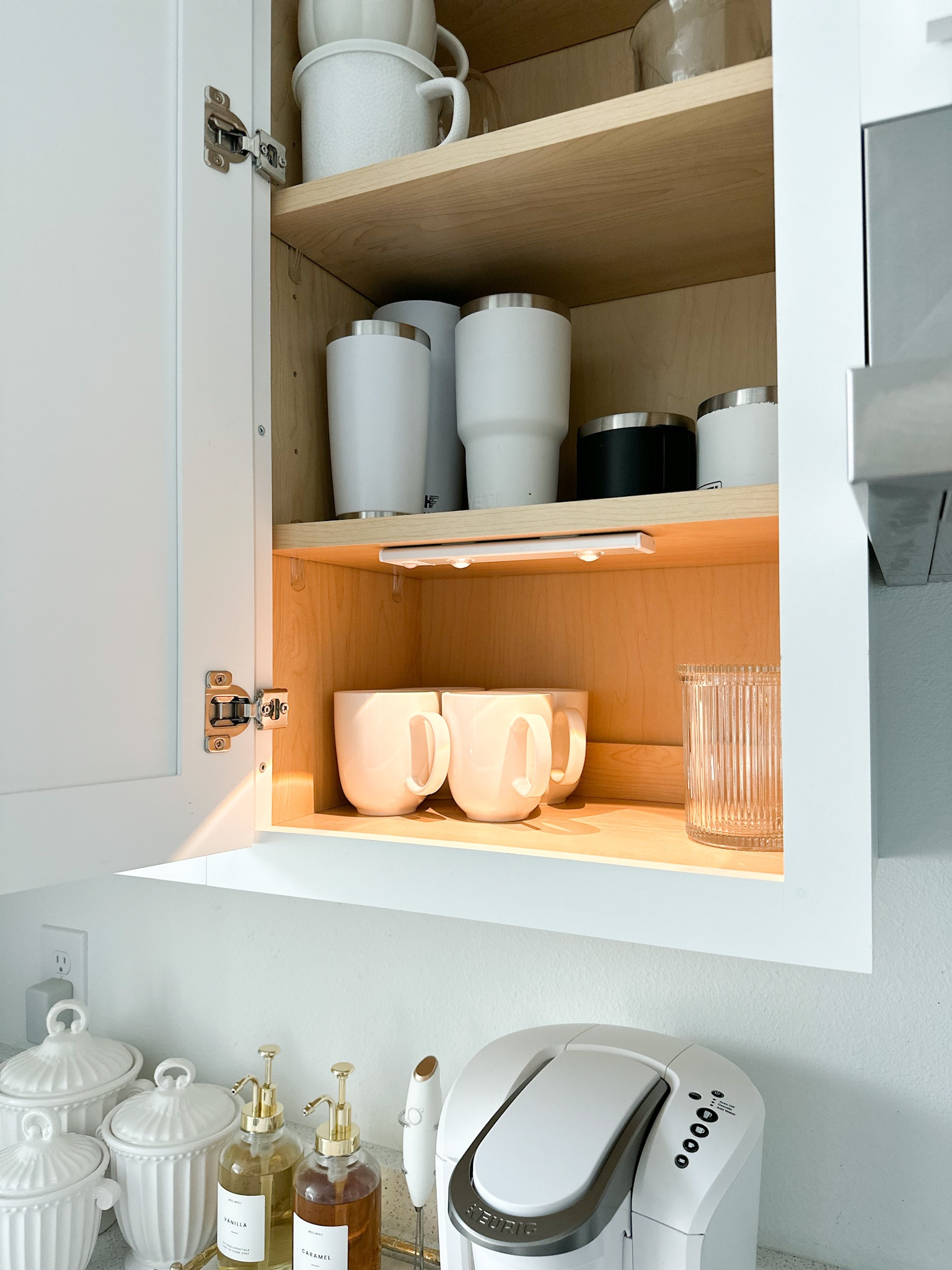 Sensor motion lights! 💡

The perfect $13 lights to install in your cabinets! 

Coffee station, cabinet lights, underneath cabinet lights, Amazon finds, kitchen ideas, kitchen decor, home improvement 

#founditonamazon 

#LTKFind #LTKhome #LTKsalealert