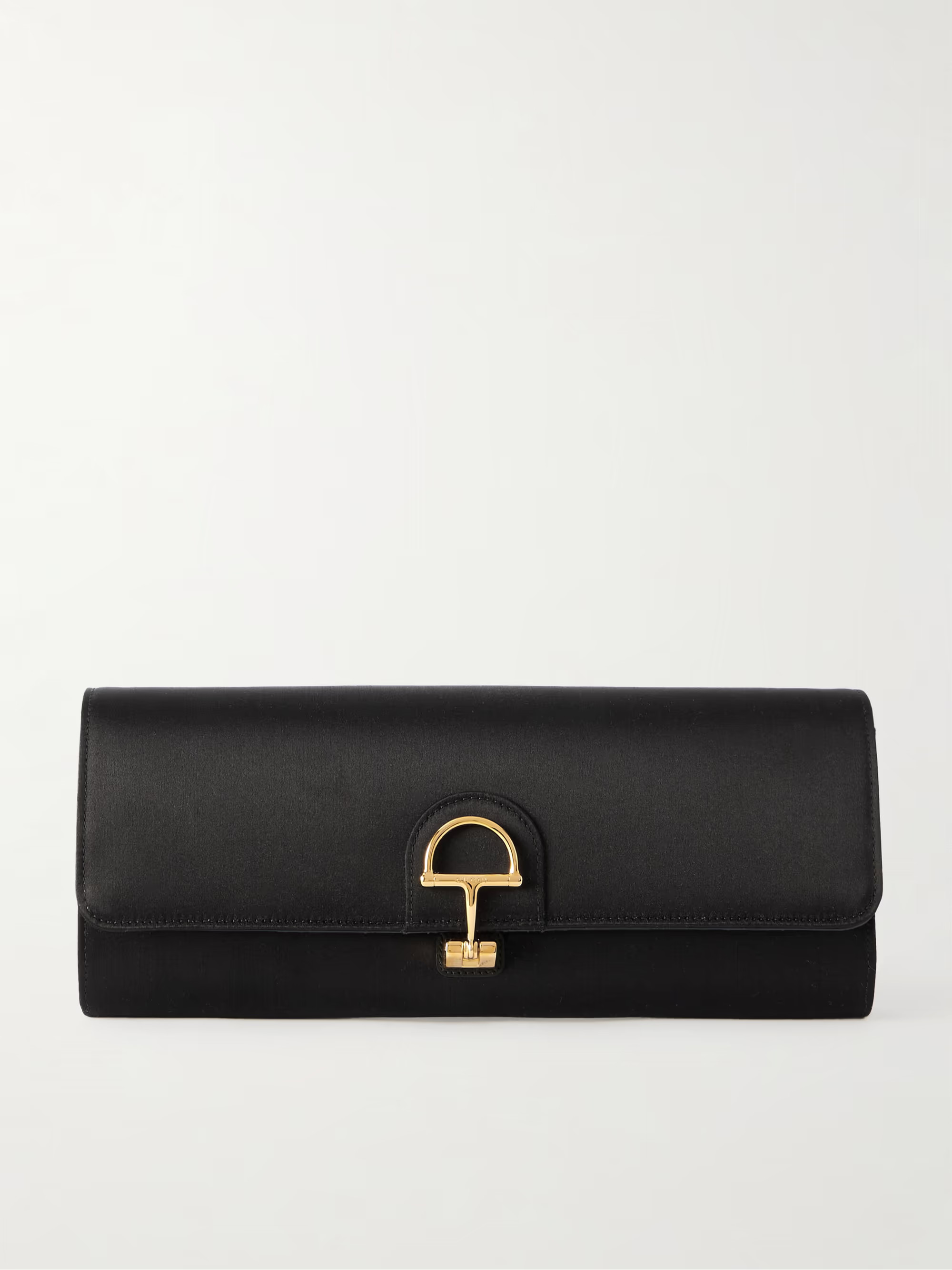 73 horsebit-detailed satin clutch | NET-A-PORTER (UK & EU)