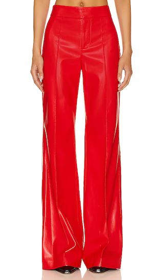 Dylan Faux Leather Pant in Bright Ruby | Revolve Clothing (Global)