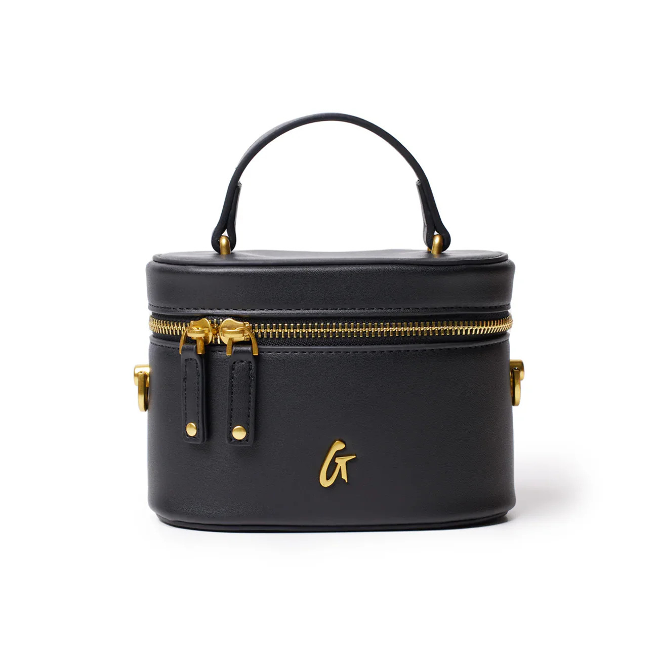 MINI SMOOTH GOLD VANITY BAG - BLACK | Glam-Aholic Lifestyle