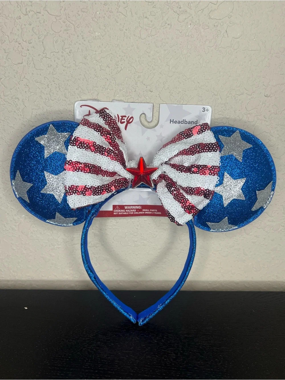 NEW Disney 4th of July/USA Blue Glitter Minnie Mouse Ears Headband | Poshmark