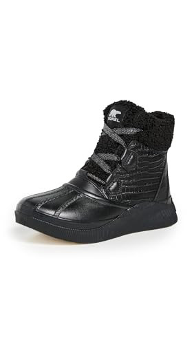 SOREL Women's Out N About IV Chillz Lux Waterproof Snow Boot, Black/Black, 8 | Amazon (US)