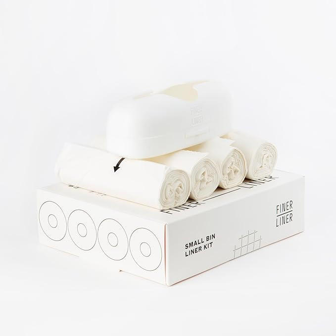 Small Bin Liner Kit, Includes 1 Refillable Dispenser & 4 rolls of unscented trash bag liners (40 ... | Amazon (US)