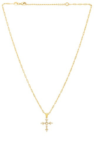 Princess Cross Necklace in Gold | Revolve Clothing (Global)