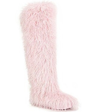 Azalea Wang Templeton Faux Fur Platform Over The Knee Boots - 8.5 | Dillard's