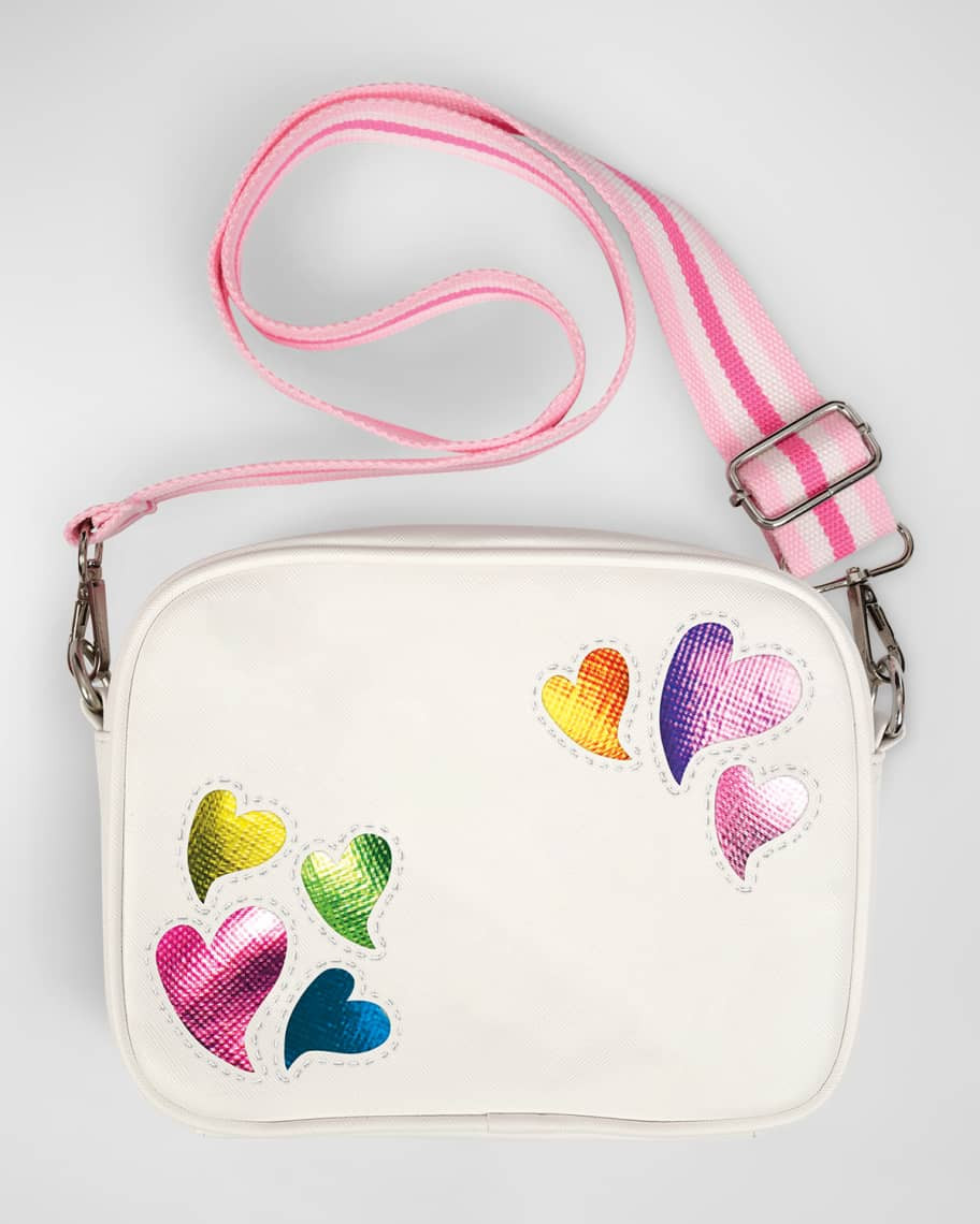 Girl's Dancing Hearts Crossbody Bag | Neiman Marcus