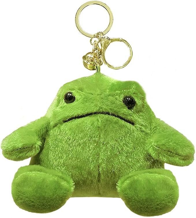 Cute Frog Plush Keychain Kawaii Keychains Accessories for Backpacks, Bags, Purse, Car Key Ring | Amazon (US)