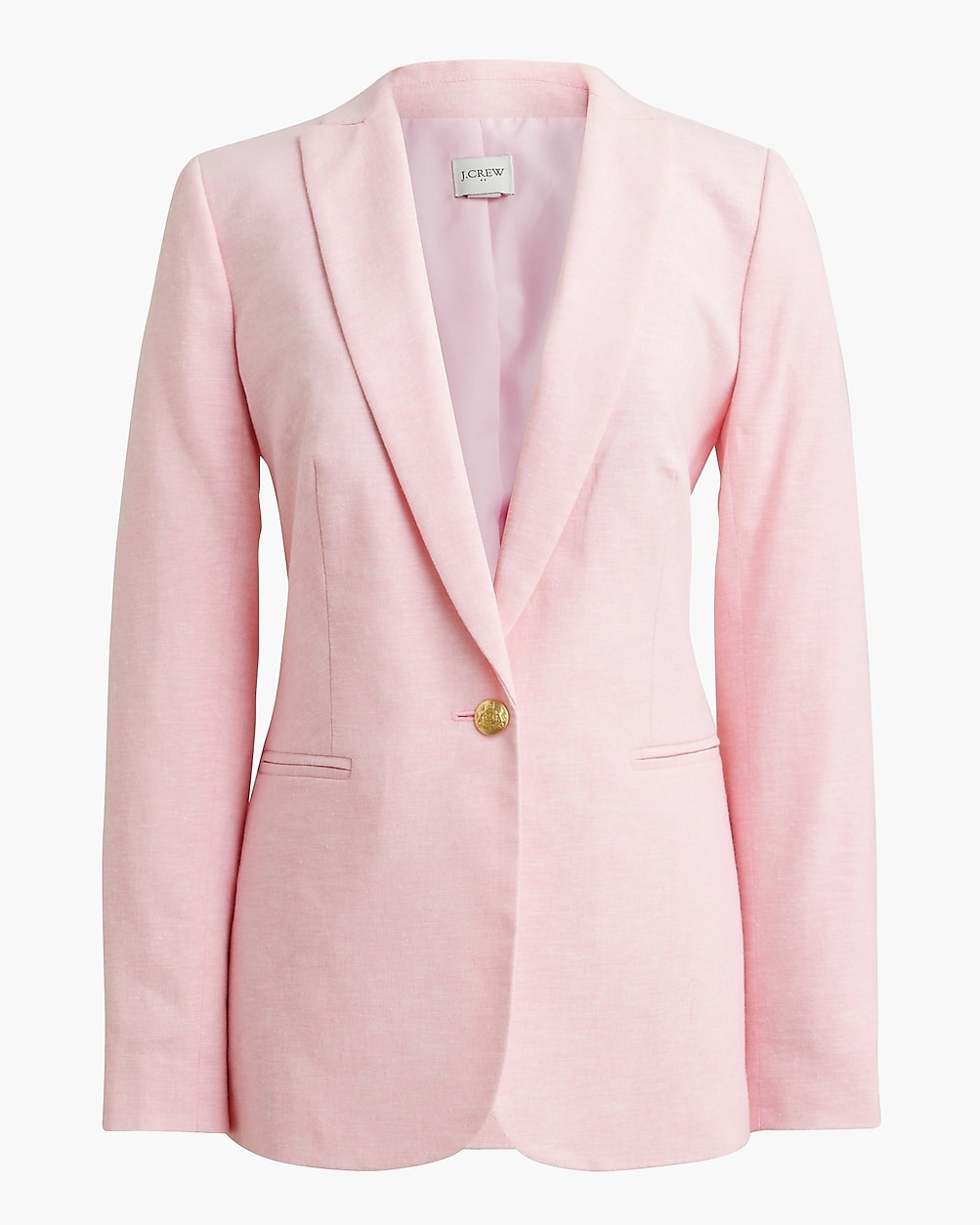 Linen-blend one-button blazer | J.Crew Factory
