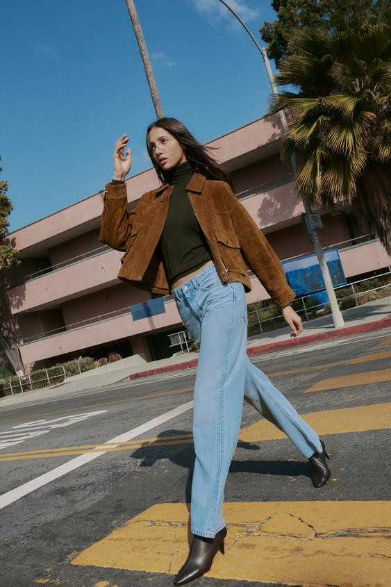 100% LEATHER BOMBER JACKET | Zara US