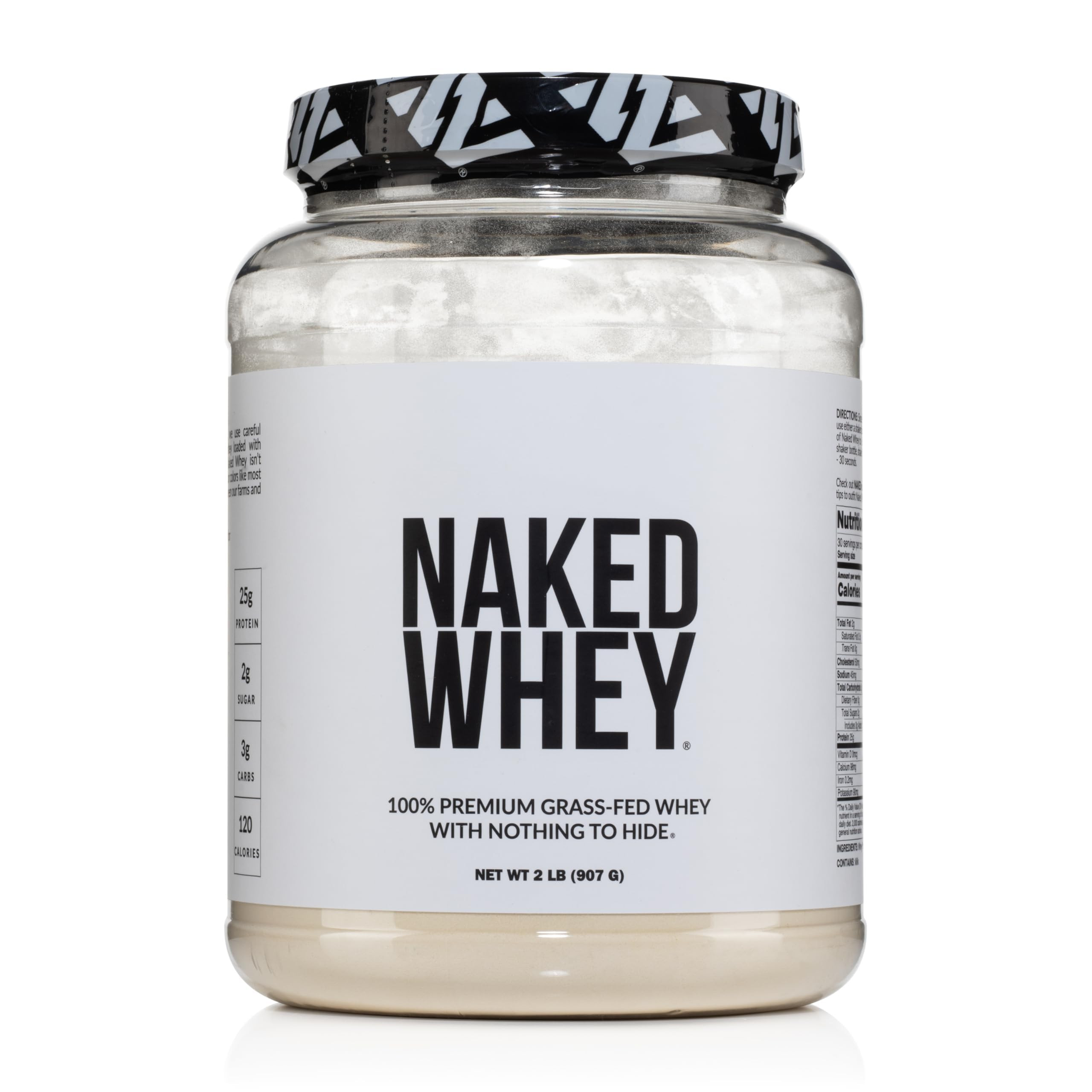 NAKED Whey 2LB 100% Grass Fed Whey Protein Powder - Only 1 Ingredient, Unflavored Whey Protein, U... | Amazon (US)