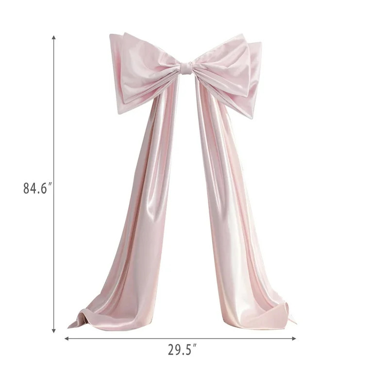 Large Satin Decorative Bow, Pink, 85", Valentine's Day by Way To Celebrate | Walmart (US)