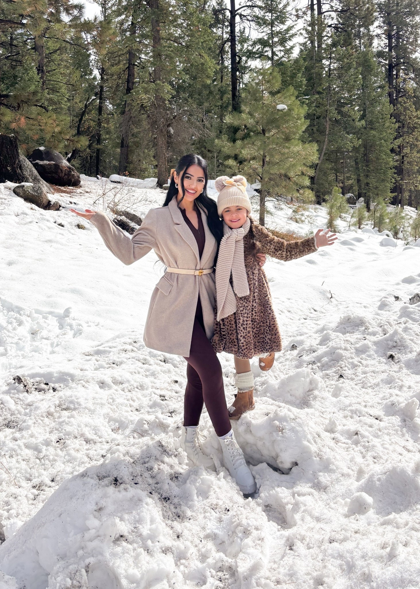 Snow day outfits 🧸🌲🤎
My coat & "sleeveless brown jumpsuit” are from foxxybypalafox.com currently 70% off w/ code “Sale70” at checkout!

#LTKKids #LTKmomlife #LTKootd