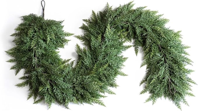 6Ft Christmas Cedar Garland - Real Touch Pine Garlands - Thick and Lush Christmas Garland-Christm... | Amazon (US)