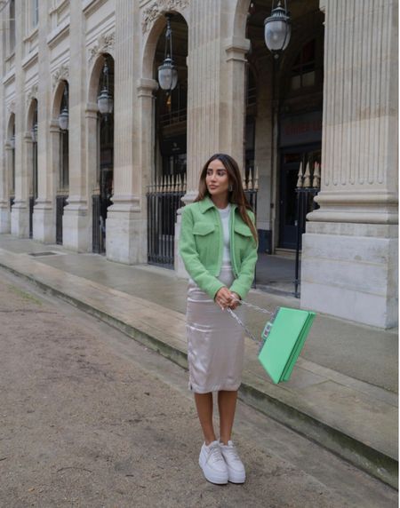 These Fendi SS23 look which isn’t fully released yet - I borrowed an outfit from the showroom and the shoes are very comfortable. How do you like the colour green on me? All for Haute Couture Fashion week with similar items tagged 

#LTKstyletip