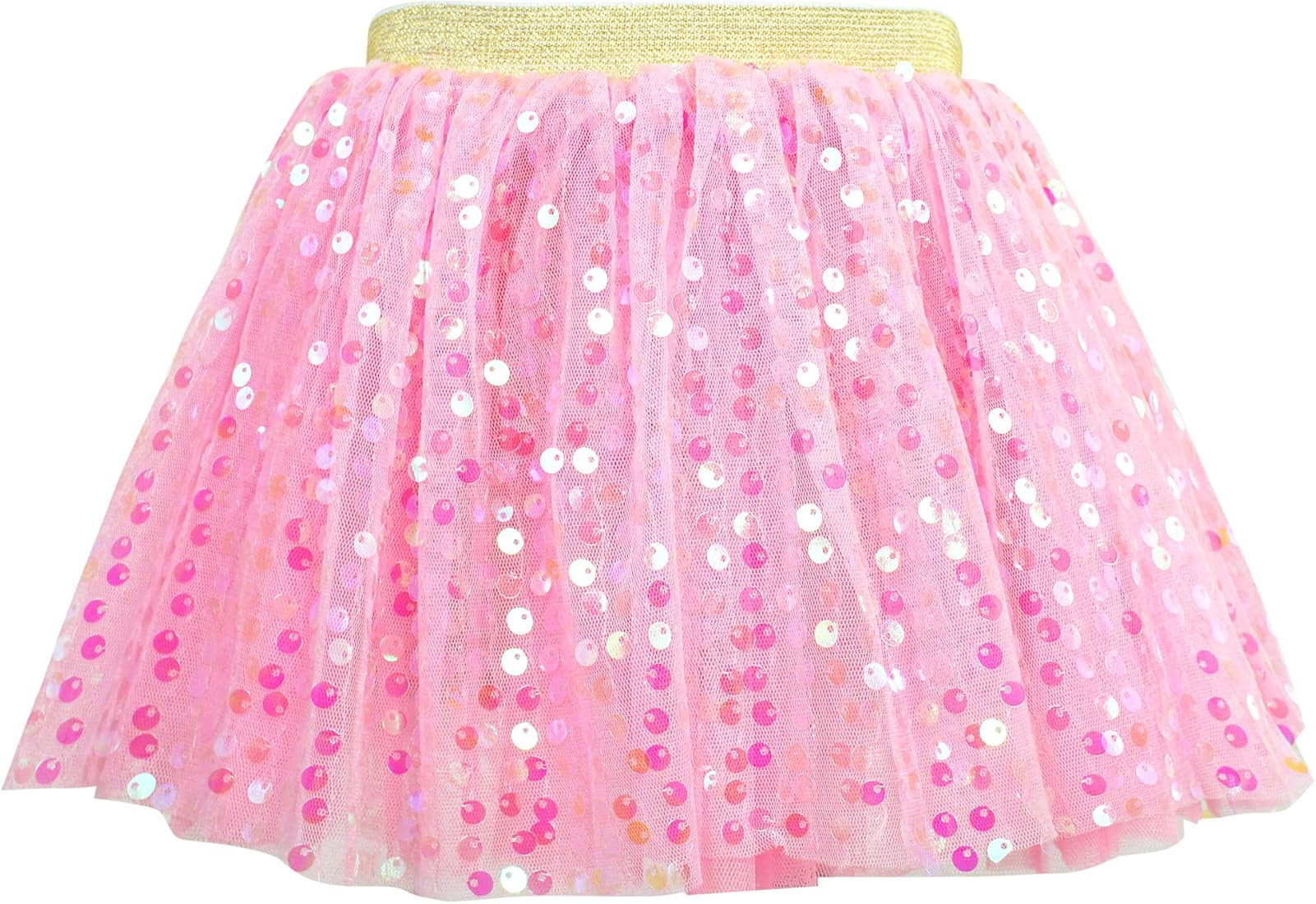 Happy Cherry Tutus for Girls 3 Layered Tulle Skirt Sequin Ballet Skirts Princess Sparkling Dance ... | Amazon (US)