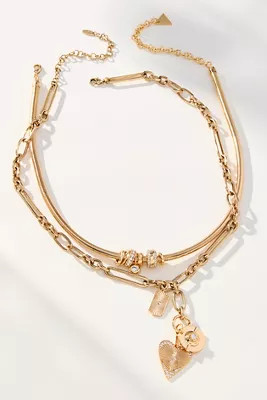 Structured Heart Charm Necklace | Anthropologie (US)