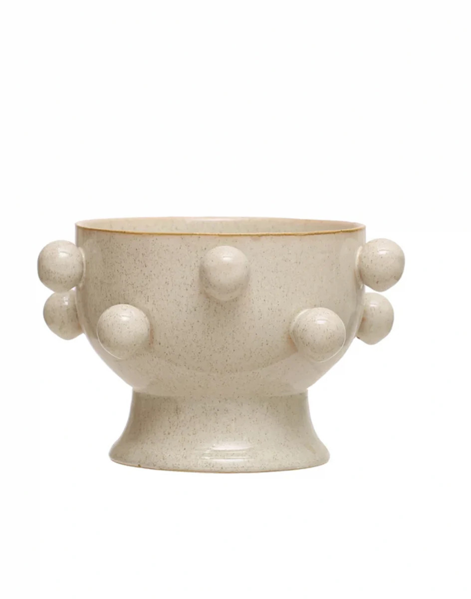 Stoneware Planter w/ Orbs | Cottonwood Company