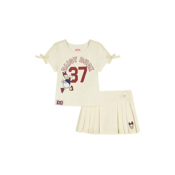 Daisy Duck Toddler Girls Herringbone Skort Set, Sizes 12 Months - 5T | Walmart (US)