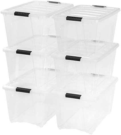 IRIS USA 53 Qt. Plastic Storage Bin Tote Organizing Container with Durable Lid and Secure Latchin... | Amazon (US)