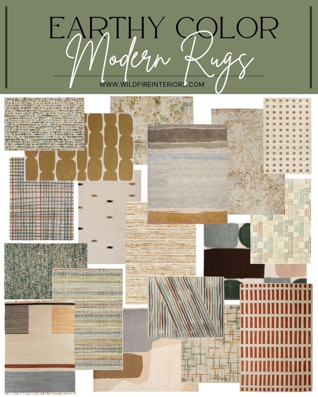 A roundup of earthy-color modern rugs in every pattern and style… mid-century modern, boho, geometric, abstract, and neutral. Tons of rich tones: terracotta, mustard, earthy greens and blues, brown, tan, and more. If you love a warm, modern, collected look, these rugs fit the vibe.

#LTKHome