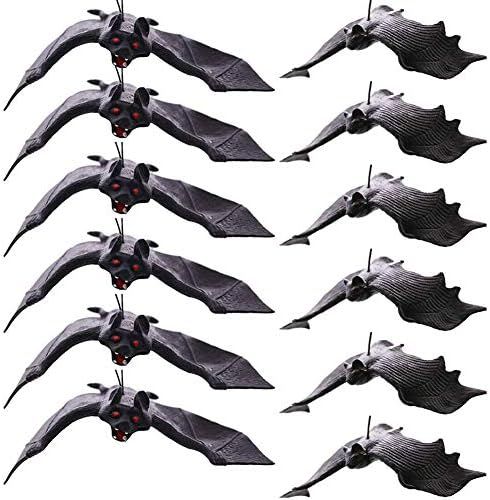 Amazon.com: BigOtters 12pcs Halloween Bats,Rubber Hanging Vampire Bats for Halloween Party,April ... | Amazon (US)