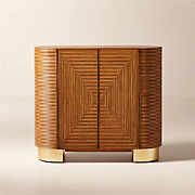 Avalon Rattan Bar Cabinet + Reviews | CB2 | CB2